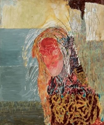 Portrait of Ilka Gedo: Pink Self-Portrait