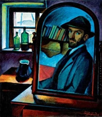 Portrait of Sandor Ziffer: Self-Portrait in the Studio in Nagybánya