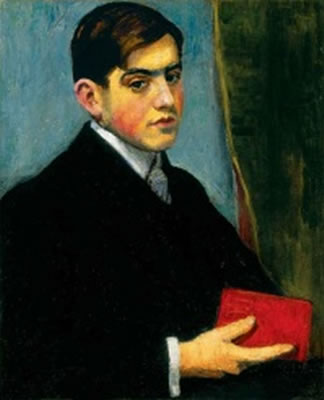 Young Man with a Red Book