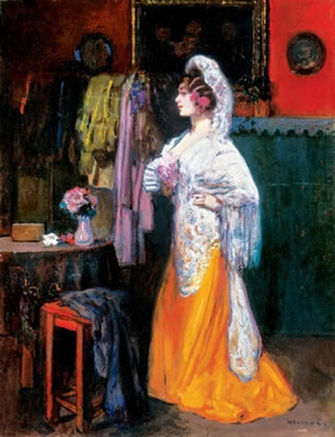 Young Woman with a Bunch of Flowers