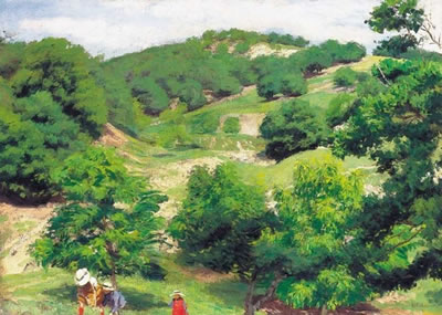Hillside with Children Picking Flowers, 1910 körül