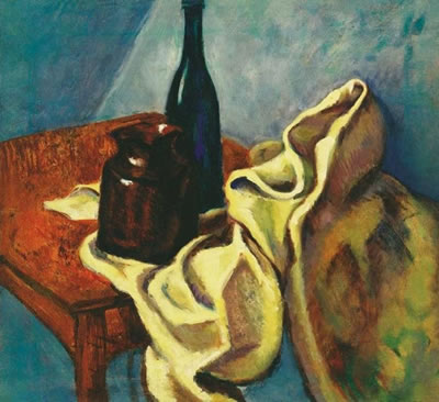 Still Life with Blue Glass Bottle, about 1909