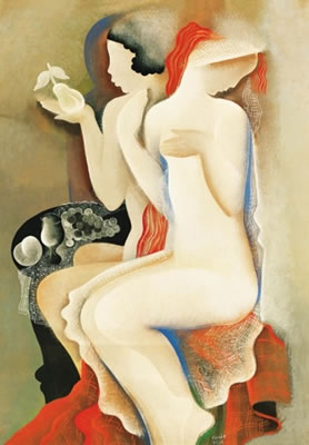 Girls with still life, around 1931