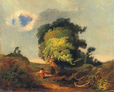 Peasant in Landscape Before the Storm