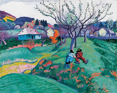 Children Resting on the Hillside