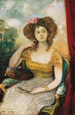 Girl Sitting in an Armchair (Woman at the Ball)