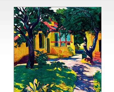 Sunlit Courtyard in Nagybánya (View to our Garden)