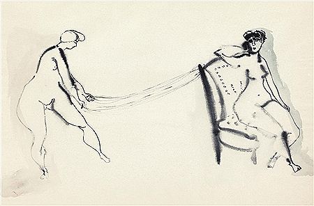 Portrait of Margit Anna: Preparing (Self-Portrait with Yarn)