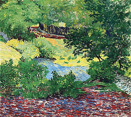 Sunlit Brook-Side in Nagybánya by Jeno Szigeti - Auction record, sale price, and art valuation. Compare with similar artists and explore comparable artworks.