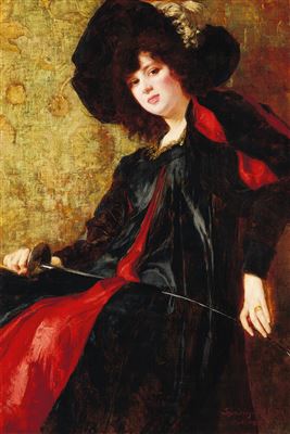 Beauty with a Hat, 1897 by Kornel M Spanyik - Auction record, sale price, and art valuation. Compare with similar artists and explore comparable artworks.