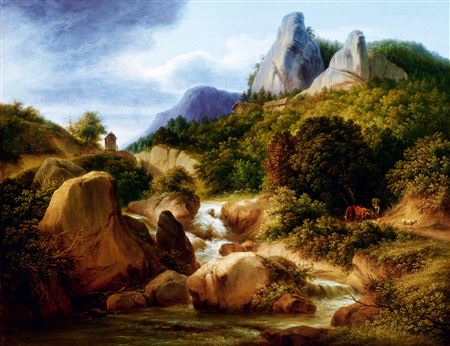 Landscape by the River by Joseph Mossmer - Auction record, sale price, and art valuation. Compare with similar artists and explore comparable artworks.