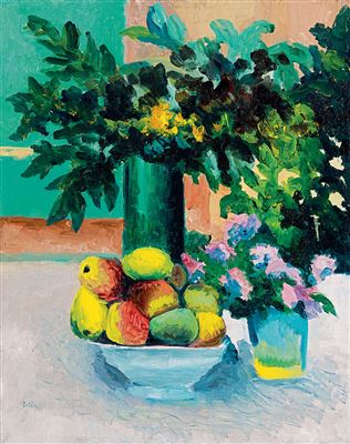 Still-Life with Apple and Flowers, c.1910