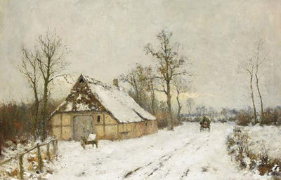 Winterlandschaft mit Bauernhof und Pferdefuhrwerk by Rudolf Hockner - Auction record, sale price, and art valuation. Compare with similar artists and explore comparable artworks.