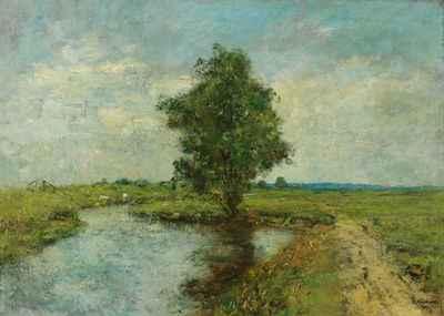 Flusslandschaft bei Wedel by Rudolf Hockner - Auction record, sale price, and art valuation. Compare with similar artists and explore comparable artworks.