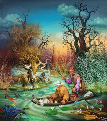 Sample artwork by Mijo Kovacic (Born 1935), known for painting - View similar artists and auction records