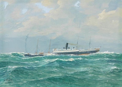 Dampfer "Prussia" by Eduard Edler - Auction record, sale price, and art valuation. Compare with similar artists and explore comparable artworks.