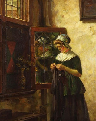 Frau am Fenster