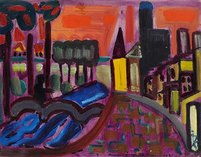 Französische Landschaft ("an der Loire" - aus der Bretagne II)