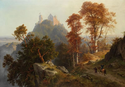 Wartburg, Herbstmorgen by Friedrich Preller II - Auction record, sale price, and art valuation. Compare with similar artists and explore comparable artworks.