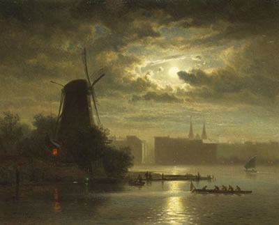 Mondschein über der Alster