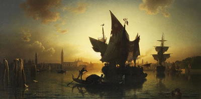 Ansicht von Venedig in der Abendsonne