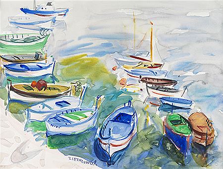 Bootshafen von Antibes by Alfred Ziethlow - Auction record, sale price, and art valuation. Compare with similar artists and explore comparable artworks.