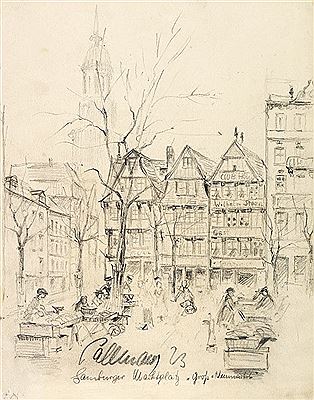 Ansicht vom Großneumarkt in Hamburg. 1923