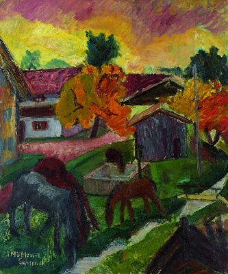 Herbstabend im Dorfe