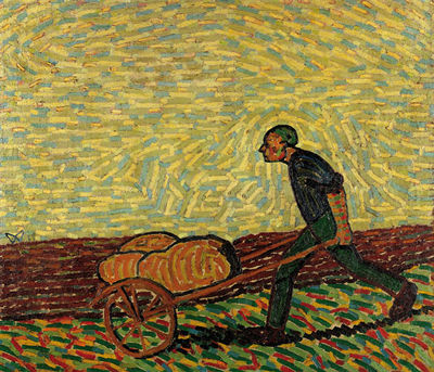 Mann mit Karre. 1911 by Wilhelm Morgner - Auction record, sale price, and art valuation. Compare with similar artists and explore comparable artworks.