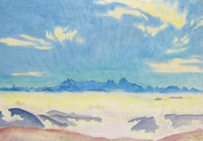 Gebirgskette über den Wolken. 1930.