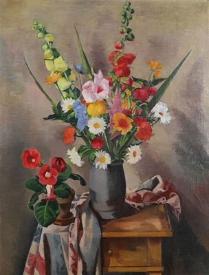 Sample artwork by Georg Breitwieser (1890 - 1938), known for realist fruit and floral still life, landscape and townscape painting - View similar artists and auction records