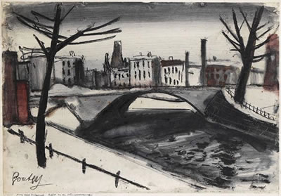 Sample artwork by Hans Goetsch (1892 - 1981), known for city view drawings/art teacher - View similar artists and auction records