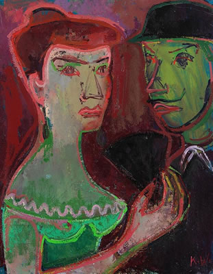 Paar im Theater (Dame mit Fächer in Herrenbegleitung) by Karoline Wittmann - Auction record, sale price, and art valuation. Compare with similar artists and explore comparable artworks.