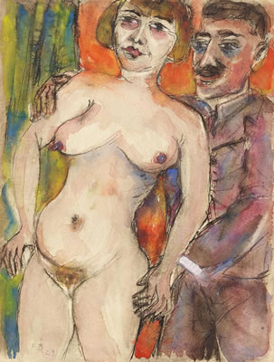 Sample artwork by Fritz Burkhardt (1900 - 1983), known for figure, landscape painting, graphic art, ink drawing - View similar artists and auction records