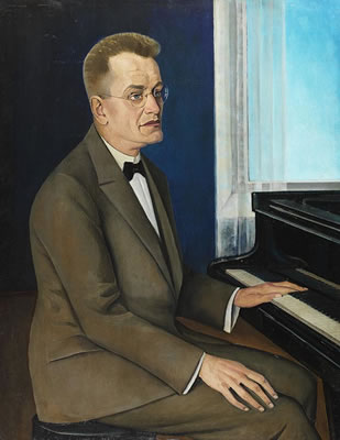Porträt eines Mannes am Klavier