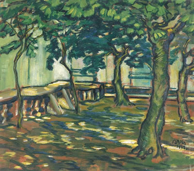 Beschatteter Platz (Kastanienbäume). by Waldemar Flaig - Auction record, sale price, and art valuation. Compare with similar artists and explore comparable artworks.