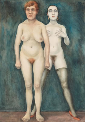 Sample artwork by Otto Griebel (1895 - 1972), known for dada and new objectivity painting - View similar artists and auction records