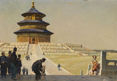 Der Himmelstempel in Peking by Erich Kips - Auction record, sale price, and art valuation. Compare with similar artists and explore comparable artworks.