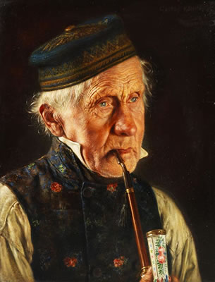 Sample artwork by Gustav Kohler (1859 - 1932), known for portrait, genre painting - View similar artists and auction records