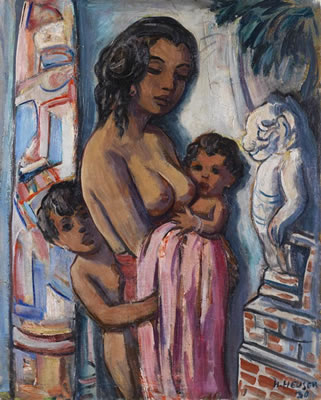 Sample artwork by Heinrich Heuser (1887 - 1967), known for post-impressionist style, paintings and prints - View similar artists and auction records