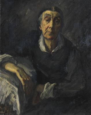 Bildnis einer gelähmten Dame. 1913.