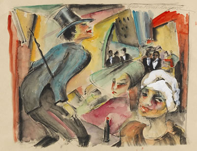 Mann mit Zylinder (Montmartre)