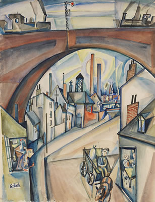 Überführung, 1920 by Alois Erbach - Auction record, sale price, and art valuation. Compare with similar artists and explore comparable artworks.