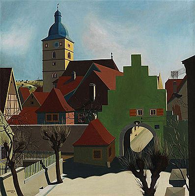 Dorfeingang in Unterfranken, 1926.