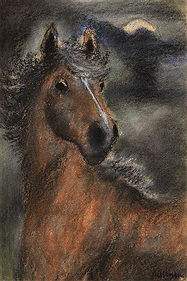Pferd in stürmischer Nacht. Wohl 1960/70. by Hans Jurgen Kallmann - Auction record, sale price, and art valuation. Compare with similar artists and explore comparable artworks.