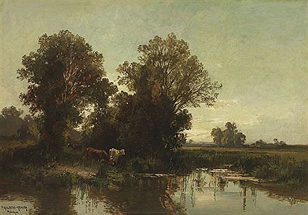 Weidende Kühe im Dachauer Moos by Fritz Halberg-Krauss - Auction record, sale price, and art valuation. Compare with similar artists and explore comparable artworks.