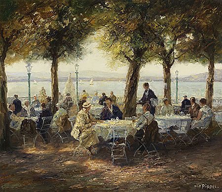 Wirtsgarten am Starnberger See by Otto Eduard van Pippel - Auction record, sale price, and art valuation. Compare with similar artists and explore comparable artworks.