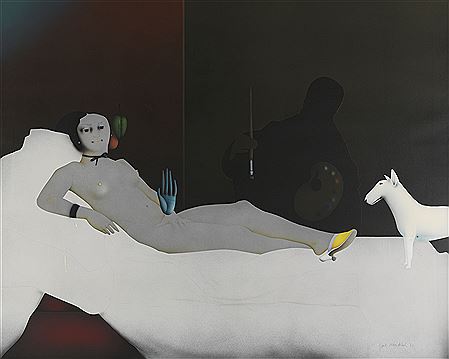 Olympia with dog II. 1977