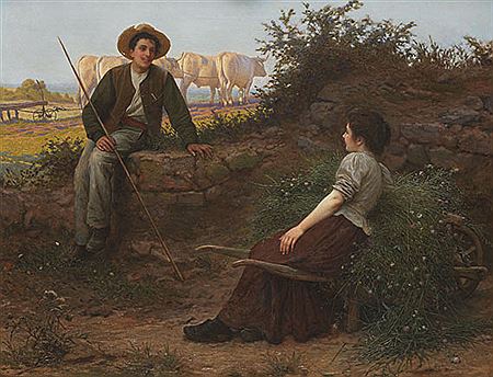 Plauderei am Wegesrand. 1899.