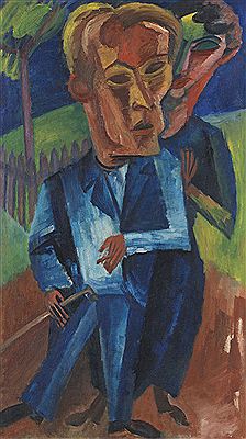 Der Maler Otto Schubert und Frau, 1919